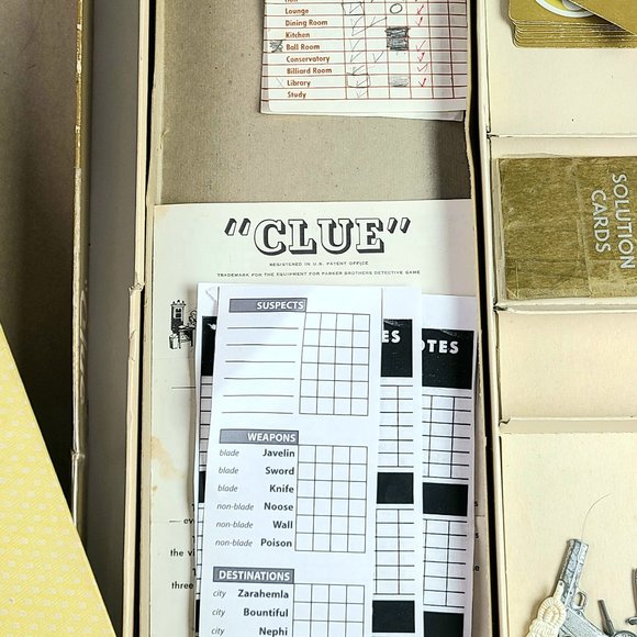 1963 - Clue Board Game - Parker Brothers- Detective Game - Picture 7 of 9